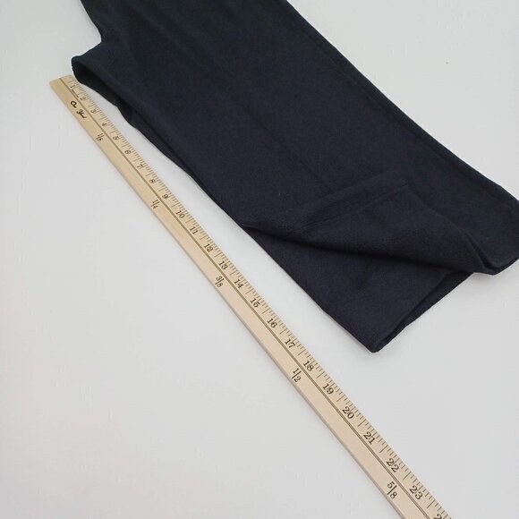 St. John Santana Knit Cropped Wide Leg Pants Black Women's 10 Wool Minimalist - Picture 9 of 9